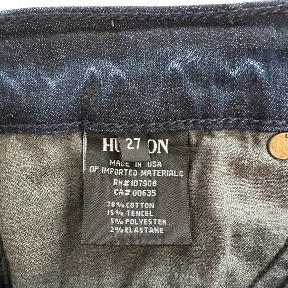 Hudson Women's Fallon Crop Jeans Size 27 Dark Wash Blue WMC216DEW - Picture 9 of 10